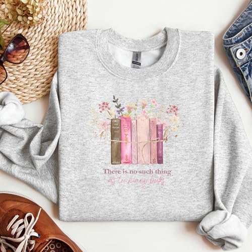 There is No Such Thing as Too Many Books Sweatshirt Crewneck Fleece Pullover for Librarian Bookworm Reading Lover Pink writing Bookish Gifts2