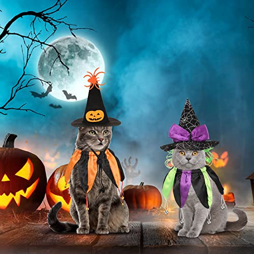 4 pcs halloween cat witch costumes witch cat hats and collars with bells funny wizard costumes cat halloween apparel accessories for small dogs and cats halloween party cosplay decorations supplies 7 4 pcs halloween cat witch costumes witch cat hats and collars with bells funny wizard costumes cat halloween apparel accessories for small dogs and cats halloween party cosplay decorations supplies - image 8