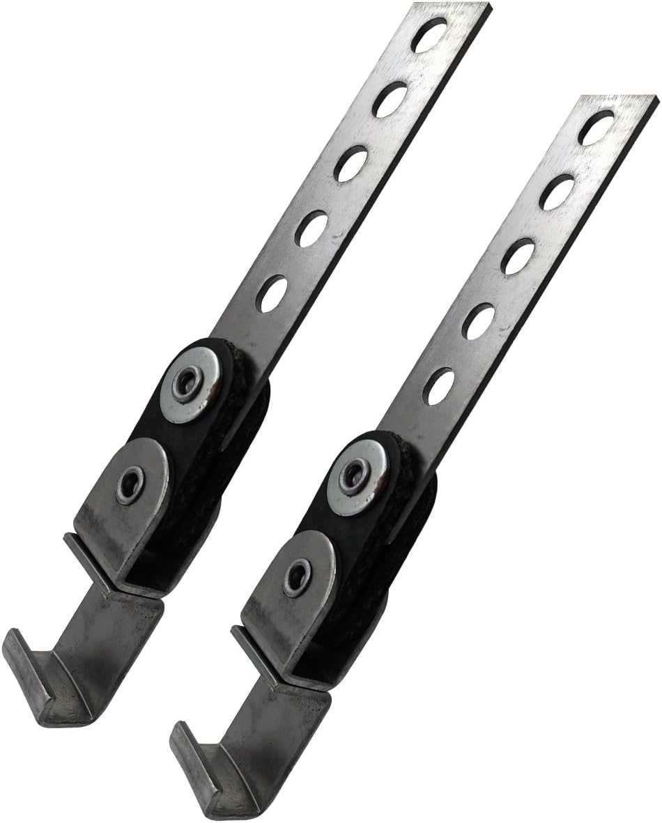 HAOXAOON 2-Pack Heavy Duty Swivel Exhaust Hangers - Open End, Vibration Absorbing Rubber, Mild Steel Construction