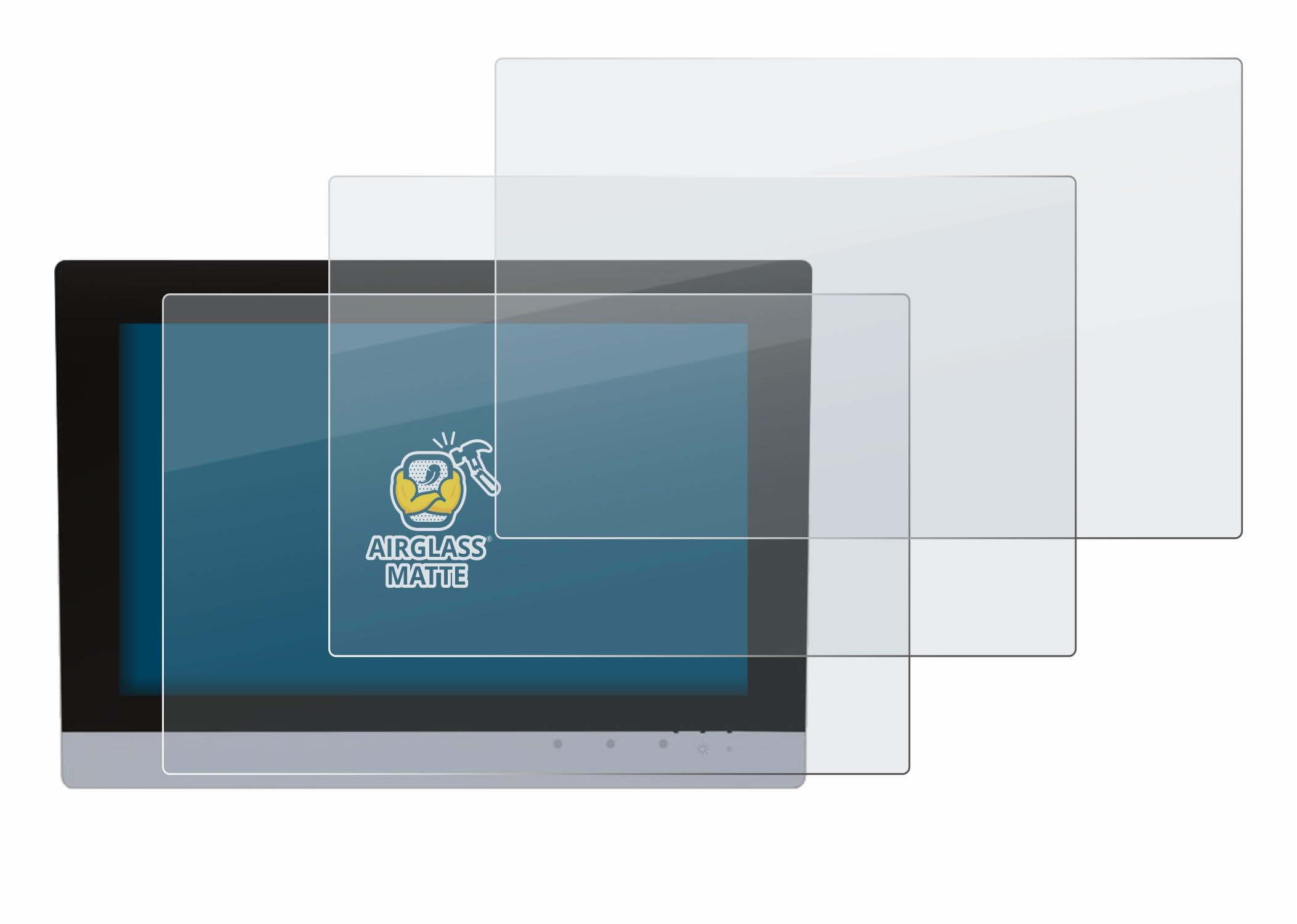 brotect 3 Pezzi Pellicola Vetro per WAGO Visu Panel Touch Panel 600 | Opaca Protezione Schermo Made in Germany, Anti-Riflesso Durezza 9H Anti-Graffio