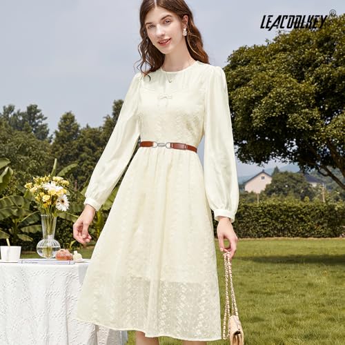 LEACOOLKEY 3 Pack Women's Stretchy Waist Belts Retro Ladies Alloy Buckle Elastic Belt for Dresses3