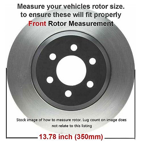 Image of Detroit Axle - Front Wheel Bearing Hubs Brake Kit for Jeep 2018-2020 | Grand Cherokee Dodge Durango Drilled Brake Rotors Ceramic Brake Pads Wheel Bearing Hubs Replacement [13.78 inch inch Rotors]