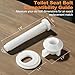 LRVAE 4 Sets Toilet Seat Screws, Including Plastic Bolts, Nuts and Washers, Durable Toilet Seat Bolts Replacement Kit to Fix Loose Top, Sleek Toilet Lid Hardware Screw 3-in-1 Fasteners