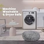 Muddy Mat® Cloud K-9 Dog Beds for Small Dogs & Cats, Soft & Relaxing Round Dog Bed, Chenille Material, Removable Cover, Washable & Dryer Safe – Grey Small(25'x25') - Image 4