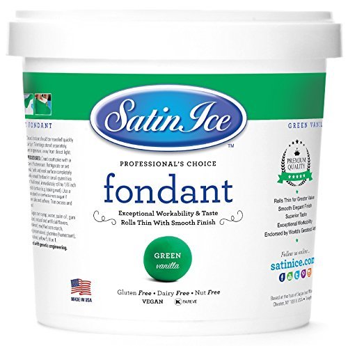 Satin Ice Vanilla Fondant Green 5 lb by Satin Ice