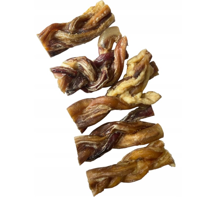 Lucze® Ochsenziemer - Zöpf - Rinderzöpf - Kaustangen Hund - Harter Kauknochen - Kausnack Rinderziemer - Kauartikel Hund langlebig (15-18cm)