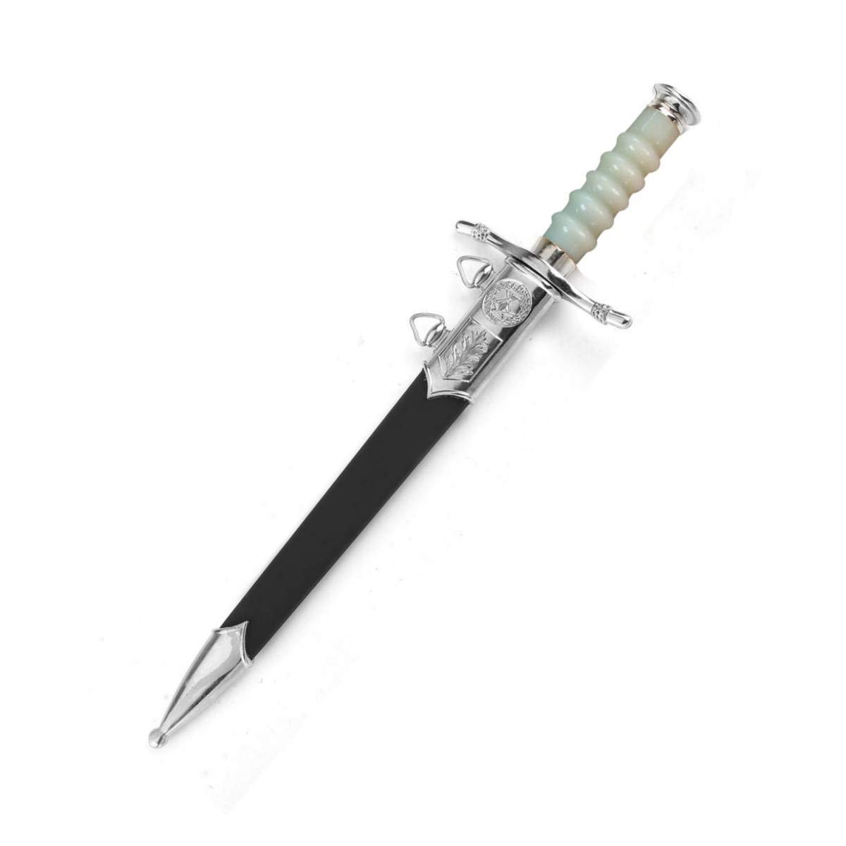 Deko NVA-Offiziers-Dolch mit Scheide DDR Silber Replikat