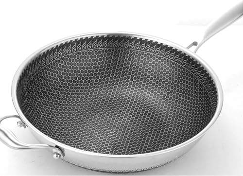 Wok antiadherente con tapa y mango ergonómico 32 cm miniatura 1