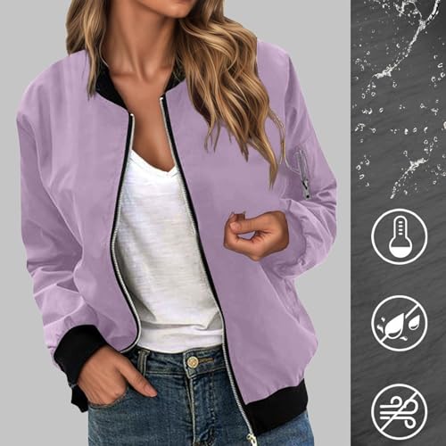 Ynnjaal Women's XX-Large Purple Zip Up Hoodies Jackets - Cozy Cropped Fall and Winter Sweatshirts - Image 2