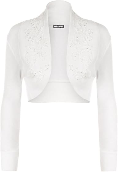Long Sleeve Cardigan Bolero Shrug (UK 