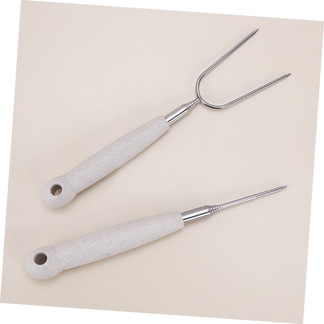 Toddmomy 3 Set Forchette Da Barbecue Inossidabile Forchettone Singolo Per Grigliate Outdoor Accessorio E Portatilper Salsicce Verdure E Smores 2 Pezzi*3