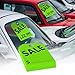 120 Pack Sale Tags, Green Double-Sided Hanging Car Mirror Tags, 8.3 x 11.2 Inches for Sale Sign Car, with Hook Design for Auto Dealership Supplies & Vehicle Lots