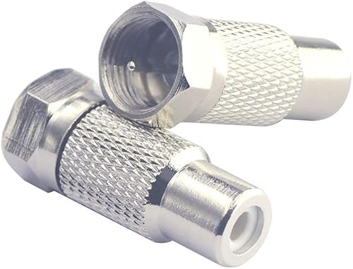 Miniatura 4 de VCE Paquete de 2 adaptadores Atari, Phono RCA hembra a F macho RF conector coaxial adaptador para Atari 26007800 SegaColecoCommodore sistema de juego