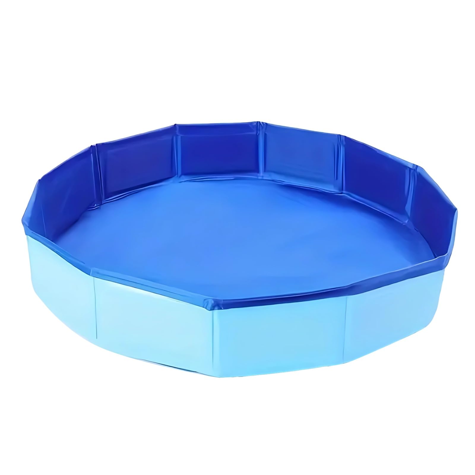 Tragbares PVC-Kinderbecken, 49 cm Durchmesser, auslaufsichere Badewanne, leicht zu verstauen für den Innen- und Außenbereich, faltbares achteckiges Haustierbecken für Hunde
