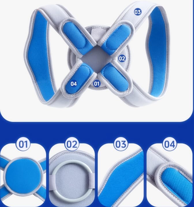 Pediatric Clavicle Support Brace, Upper Back Posture Corrector, Figure 8 Design for Kids, Collarbone and Shoulder Support (Medium:5~8yrs)