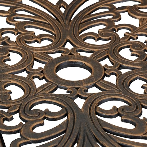 Mesa y sillas terraza de aluminio fundido estilo negro bronce 7