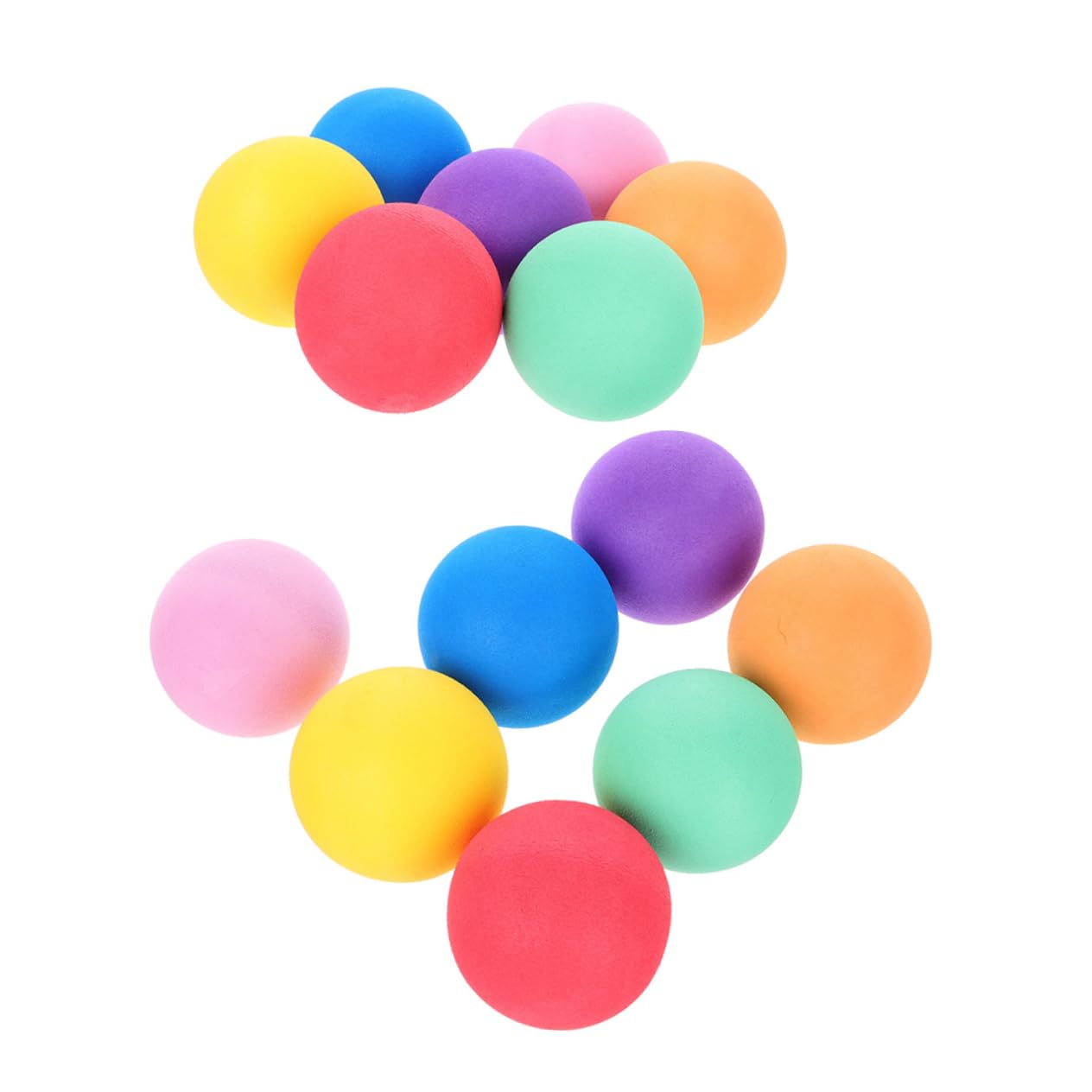 Milisten 12Pcs Vibrant Elastic Sponge Balls for Soft Indoor Balls for Sensory Development Motor Skills and Color Recognition Activities for Playgrounds and Home