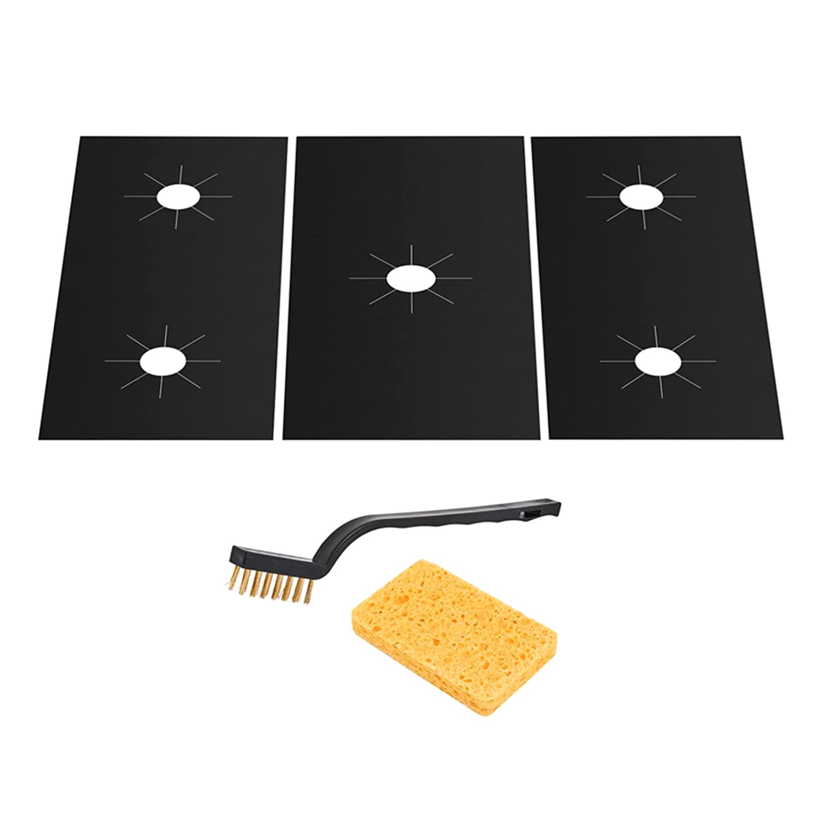 Tsophreniq 5-Hole Stove Liner for Oil and Stain Protections Nonstick Ranges Protector Pad Stovetop Liner Stove Protector