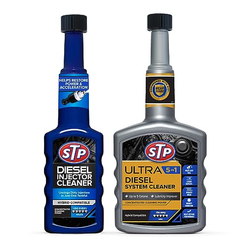 STP Diesel Fuel Additive Treatment Bundle Includes Diesel Injector Cleaner and Ultra 5-in-1 Diesel System Cleaner Cleans Injectors and Restores Performance For A Smoother Engine Made in the UK