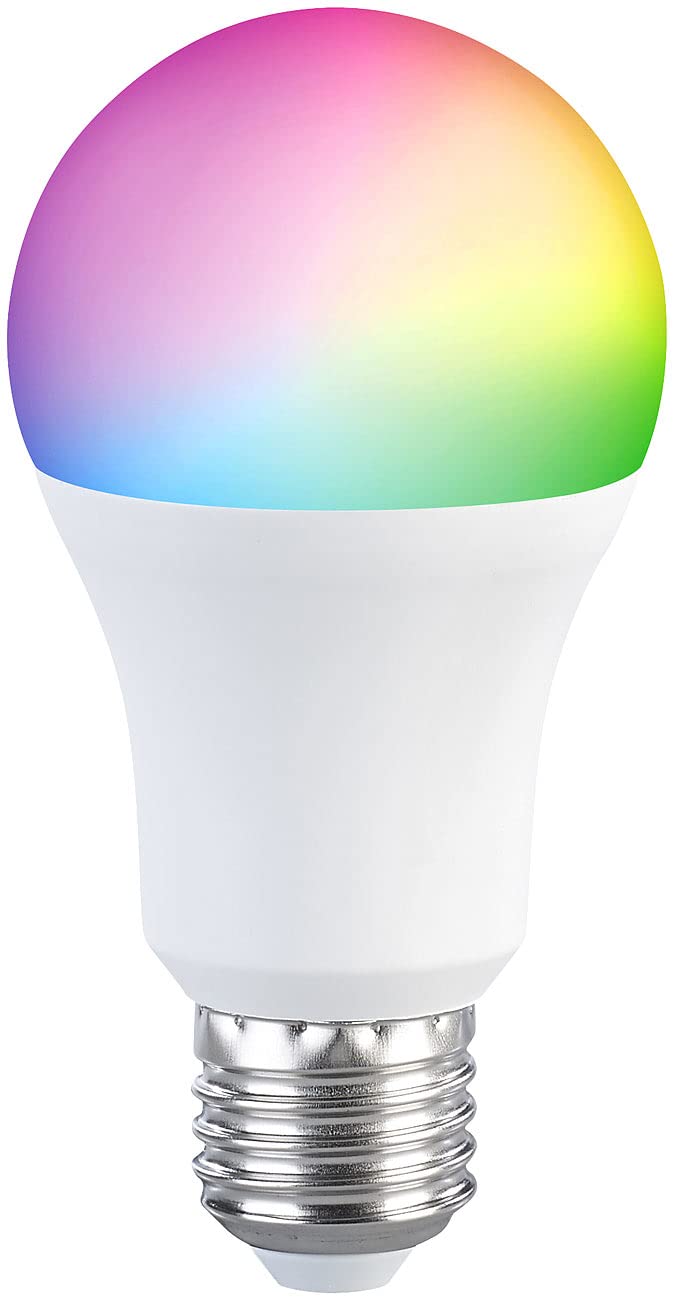 Luminea Home Control 4er-Set LED-Lampen E27, RGB-CCT, 9W, 806 Lumen, ZigBee-kompatibel