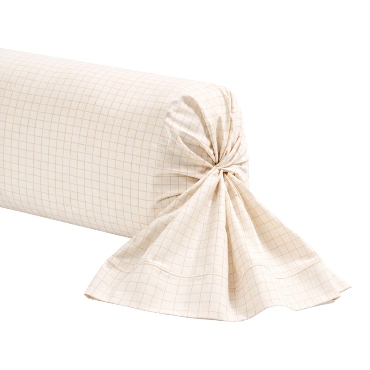 A Demain, Printed Cotton and Lyocell Bolster Pillow Case, Frida, 85 x 185 cm, Brown