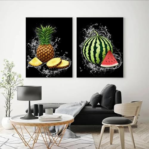 Peinture Cuisine et Salle à Manger Fruits Toile Décoration Murale Moderne pour Ambiance Bistro