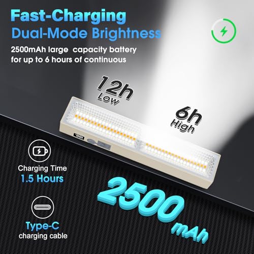Tubo LED recargable LETOUT luz de camping magnética y regulable de 114 LED con banco de energía 2