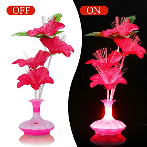 Lampe LED à fibre optique pour mariage et fête hawaïenne