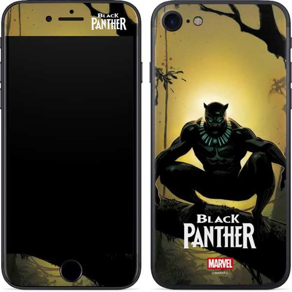 Skinit Decal Phone Skin Compatible with iPhone 8 - Officially Licensed Marvel Black Panther TChalla King of Wakanda Design
