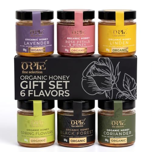 Orphé Fine Selection Set Regalo Miel Orgánica Cruda 6 Sabores