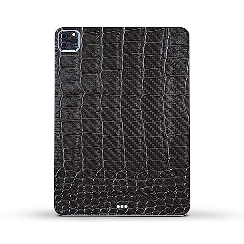 Image of MightySkins Carbon Fiber Skin Compatible With Apple iPad Pro 11 inch M2 4th Gen (2022) Full Wrap Kit - Black Gator Skin | Protective, Durable Textured Carbon Fiber Finish | Easy To Apply | Made in the USA