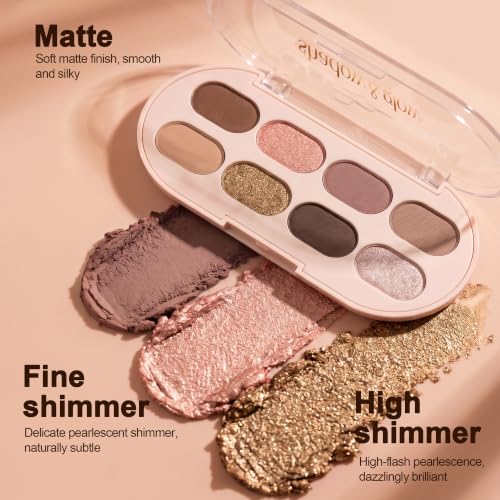 AKARY Highly Basics Eye Makeup Palette, 8-Color Multi-Use Eyeshadow Palette (2#) - Image 5