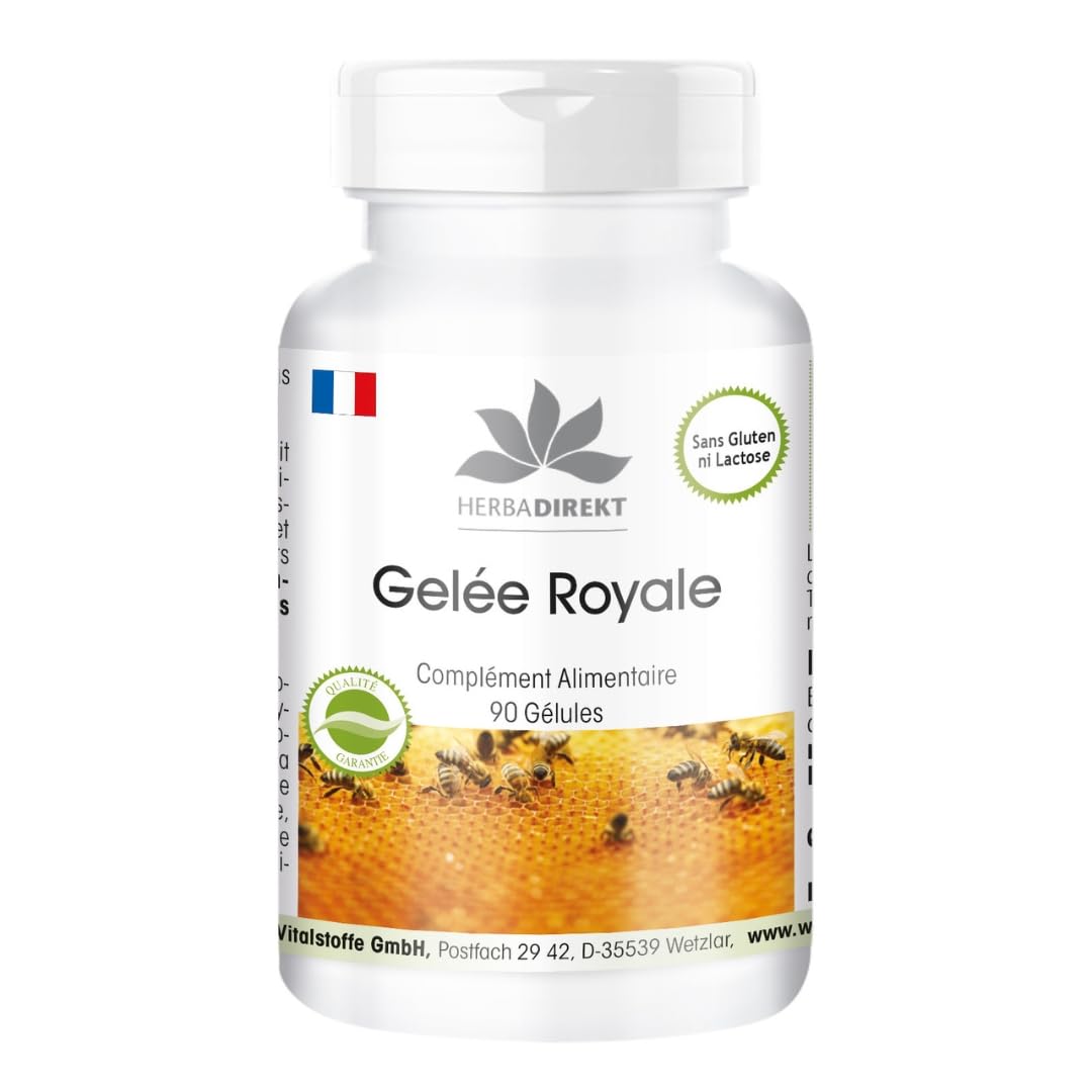 Gelée Royale 2000 mg - Extrait 4:1 500 mg - 90 gélules | Herba Direkt - Qualité des pharmacies allemandes