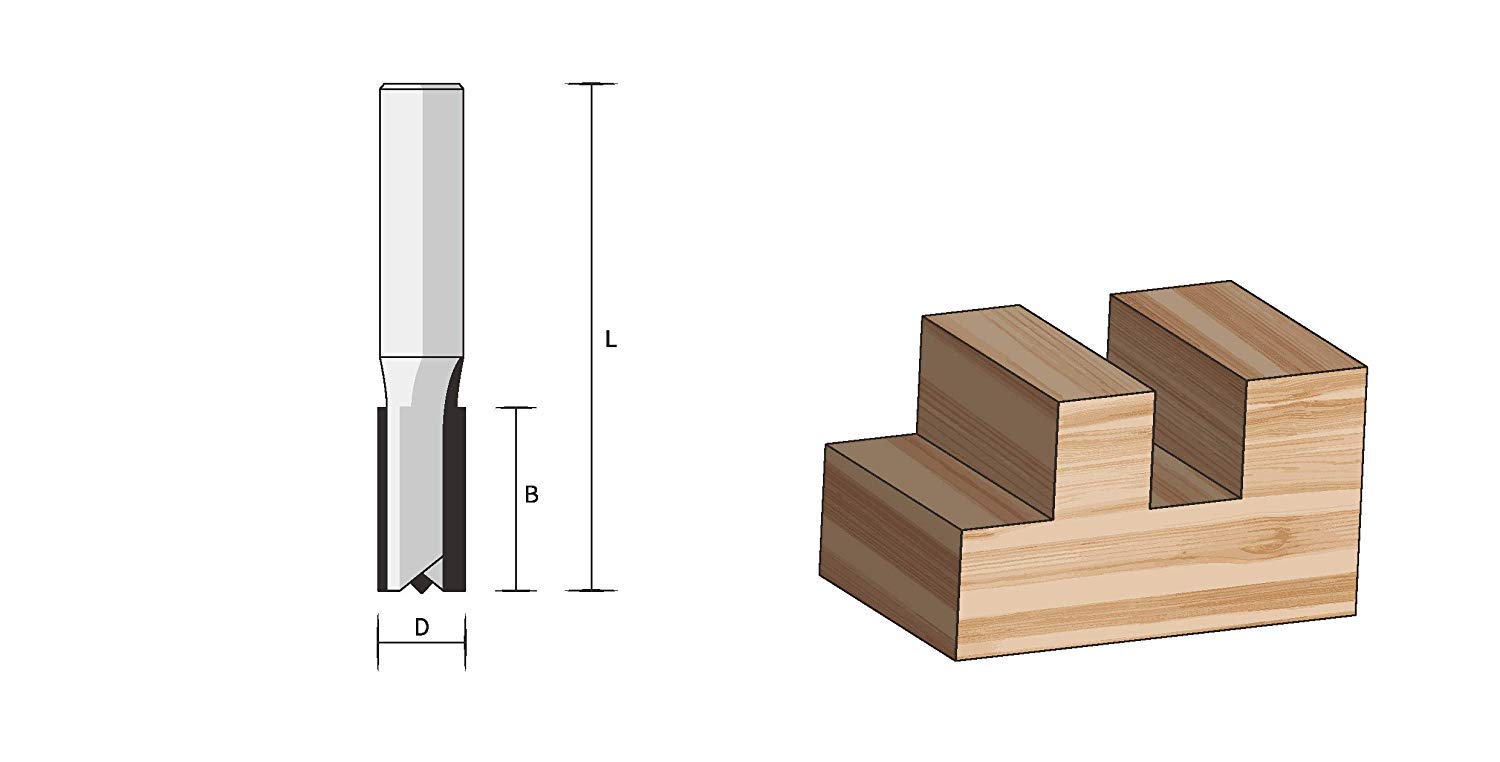 FAMAG Nutfräser mit Stirnschneide HM 10x32x63mm, Schaft 8mm - 3167.010