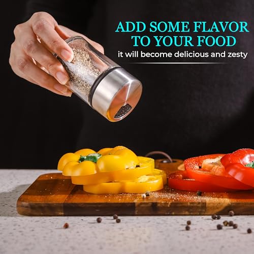 image for Kitchen-GO Salt Shaker or Pepper Shaker with Adjustable Pour Holes - S