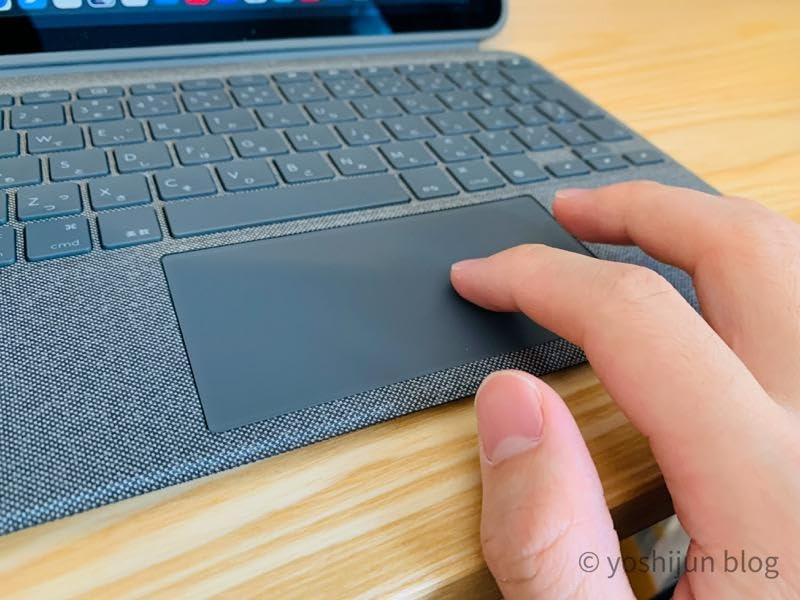 Image of 𝗟𝗢𝗚𝗜𝗧𝗘𝗖𝗛Combo Touch Keyboard Case for i-Pad Air 11-inch M2, M3, 5th Generation | Detachable Backlit Keyboard | Large Multi-Touch Trackpad | Adjustable Kickstand | Oxford Grey | Seller Warranty