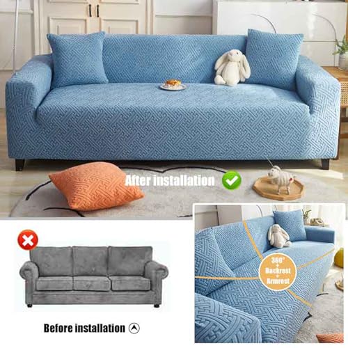 Couvre canape elastique lavable pour rénover un canapé d'angle usé - 4