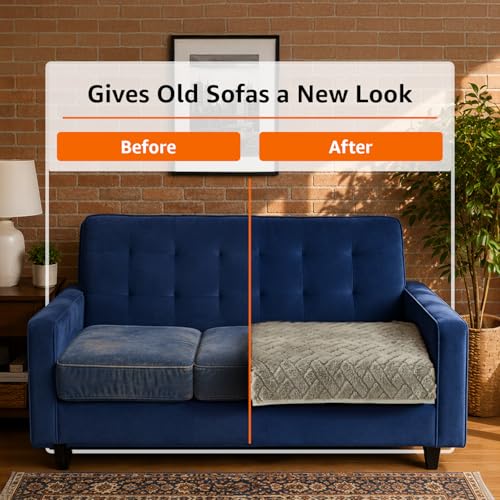 Image of Amazon Basics - Jacquard Quilted Make Your Own Sofa Cover |70 x 120 cm|Microfiber Sofa Slipcover | 350 GSM (2 Seater)