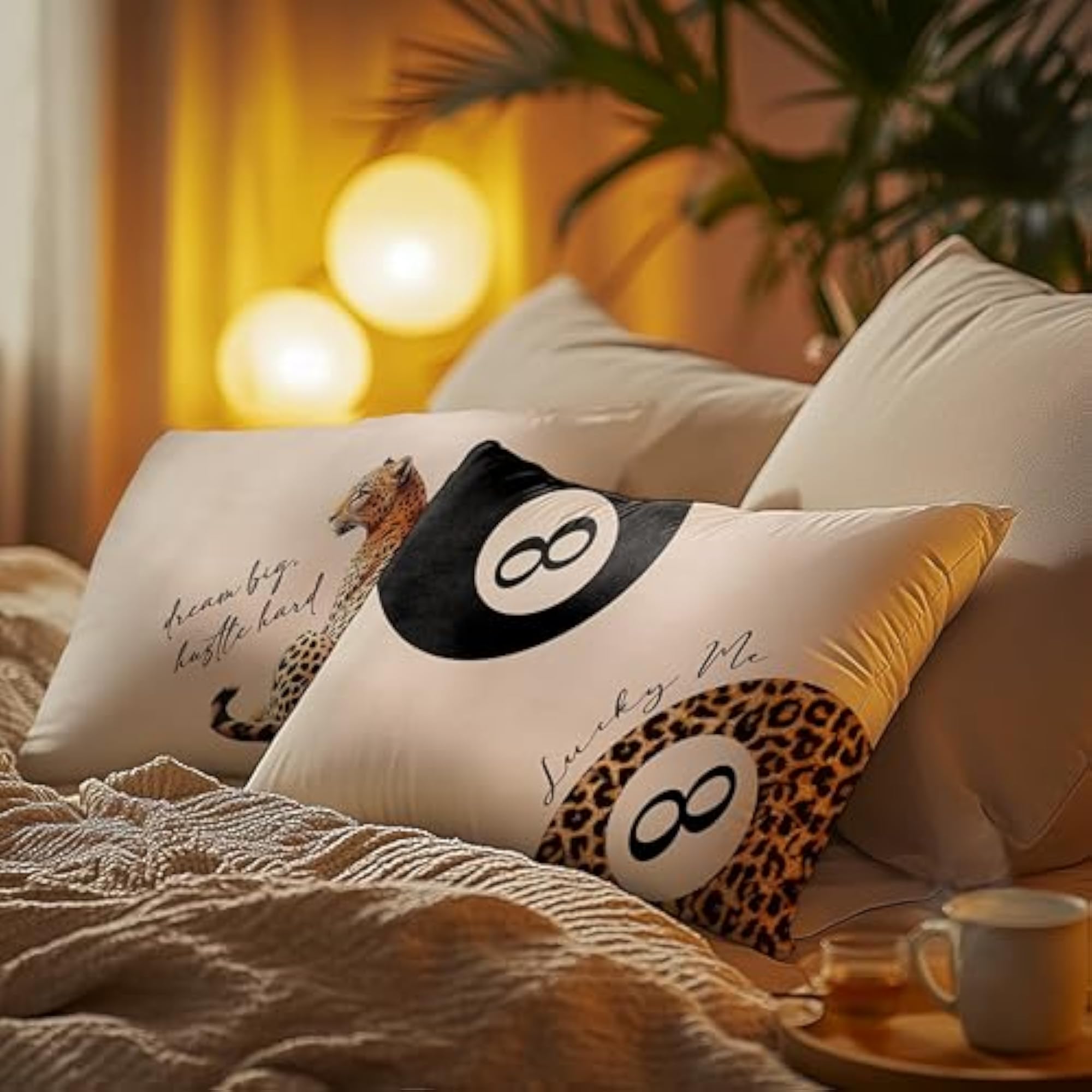 Leopard Cheetah Pillow Covers Double-Sided Set of 2