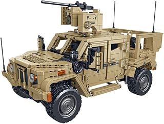 Lemess Military JLTV Armored Car Tank Building Kit, WW2 Military Tank Display Building Blocks, 2479 Pieces, WW2 Armored Tank Building Blocks Set