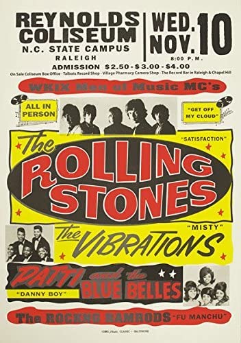 The Rolling Stones - Vintage Tin Sign, Reproduction Vintage Retro Poster, Pub Bar Kitchen Garden Bathroom, Home, Plaque, Decorative Wall Art, 2 Sizes (A4)