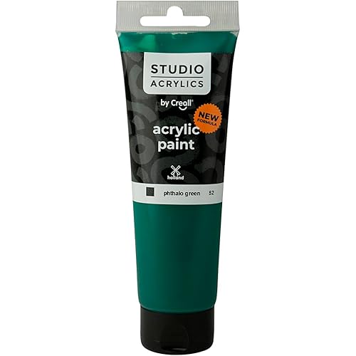 American Educational Products A-33752 Creall Studio Acrylic Tube, 4.1 fl oz, 52 Phtalo Green