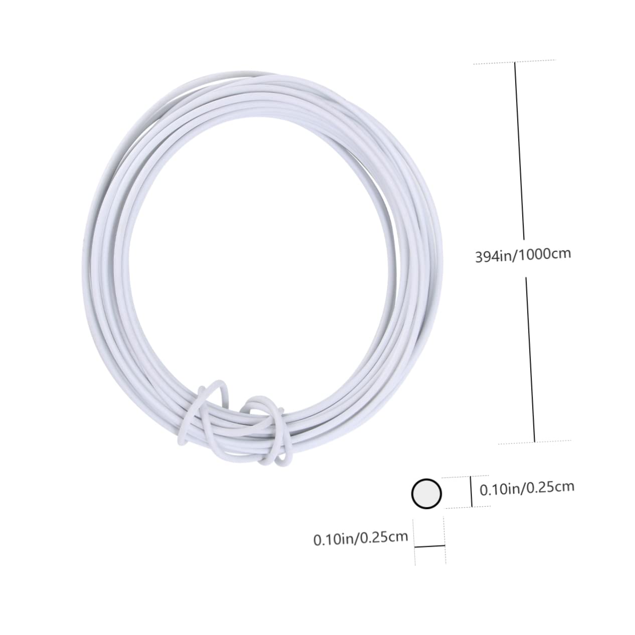 KESYOO 10M Bendable Metal Wire for Climbing Plants Fastening Wrapping Cord Durable DIY Iron Wire for Garden White Thickness for Flower Support and Crafts