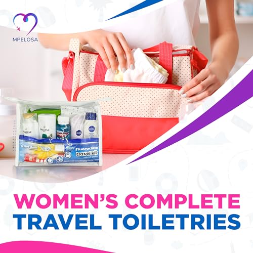 Ladies Travel Toiletries Set - Airport-Approved Toiletry Essentials for Women's – Suitable for Air Travel in Hand Luggage – All 100ml or Under – includes Clear Security Approved Wash Bag - Image 5
