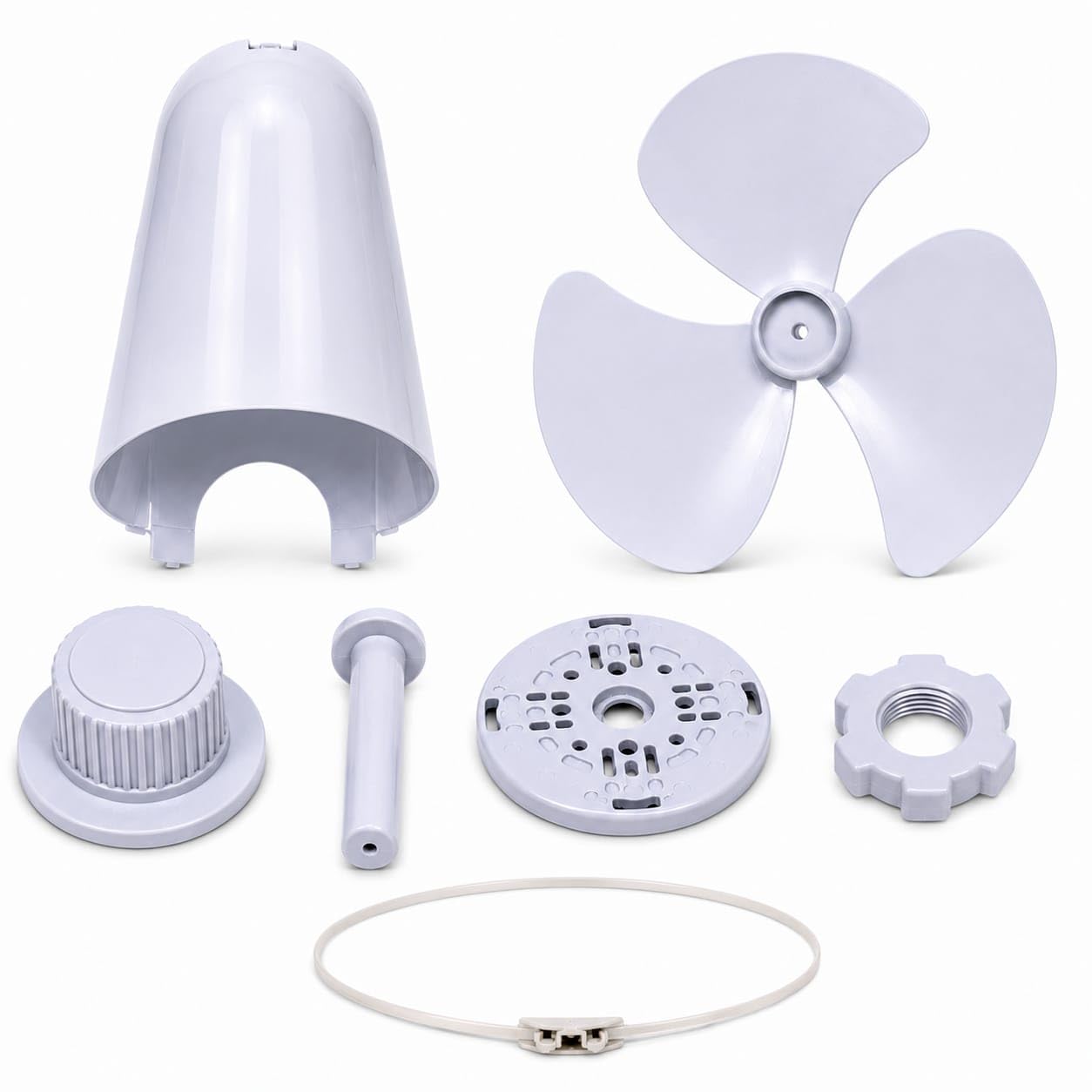 Nechu Table Fan & Pedestal Fan Complete Replacement Parts Set | Fan Blade (3 Leaf) + Motor Body Cover + Back Cover + Oscillation Knob + Oscillation Pin + Lock Nut + Guard Ring-image-40