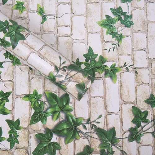 Image of VOLITO Self-Adhesive Wall Sticker Waterproof Anti Mode and Heat Resistant Drawer Kitchen Oil Proof Foil Stickers Kitchen Wallpaper (45x500cm) (V-Green Leaf)