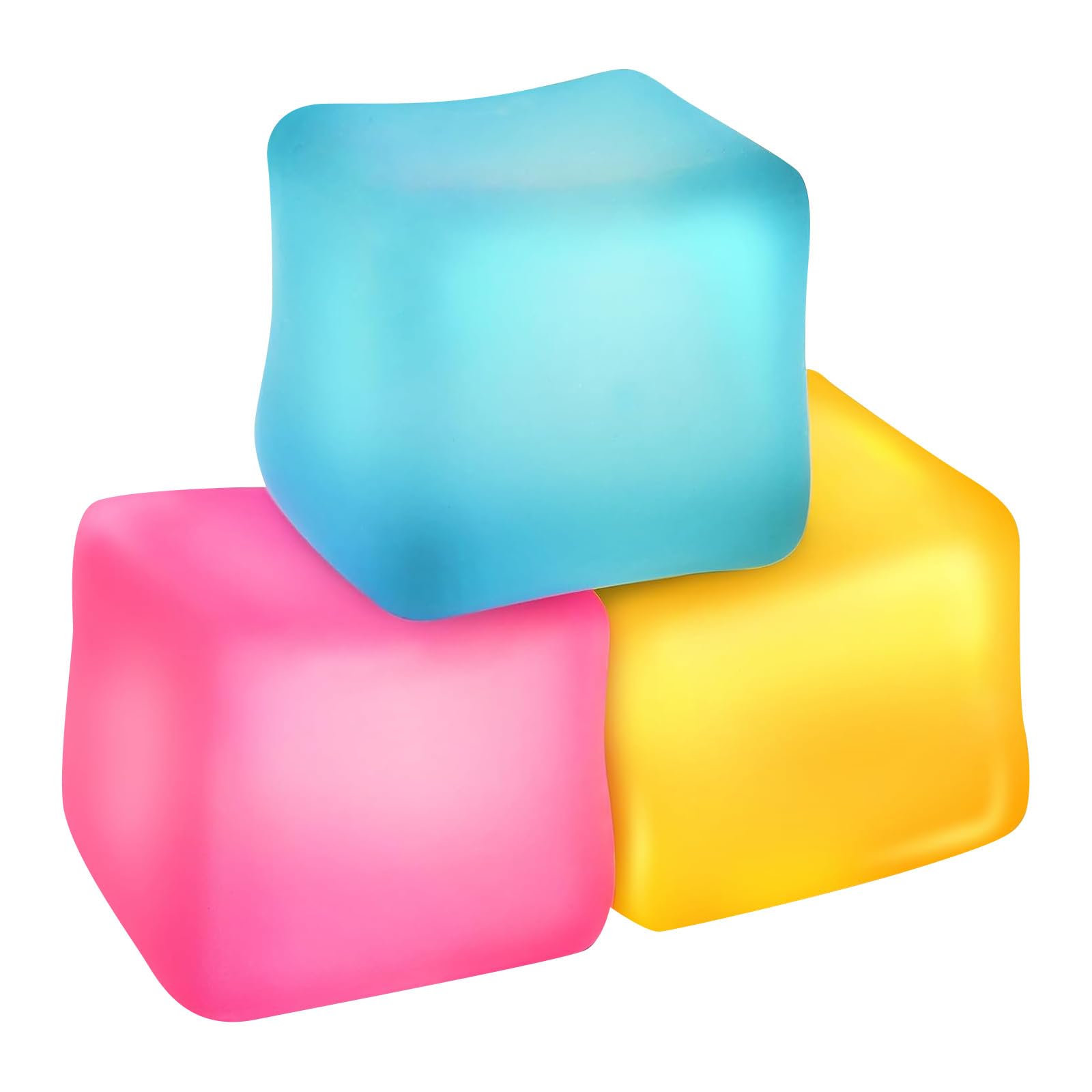 Cube Anti-stress Glaçon – Balle Compressible Et Extensible Pour Se Détendre, Enfant Ou Adulte