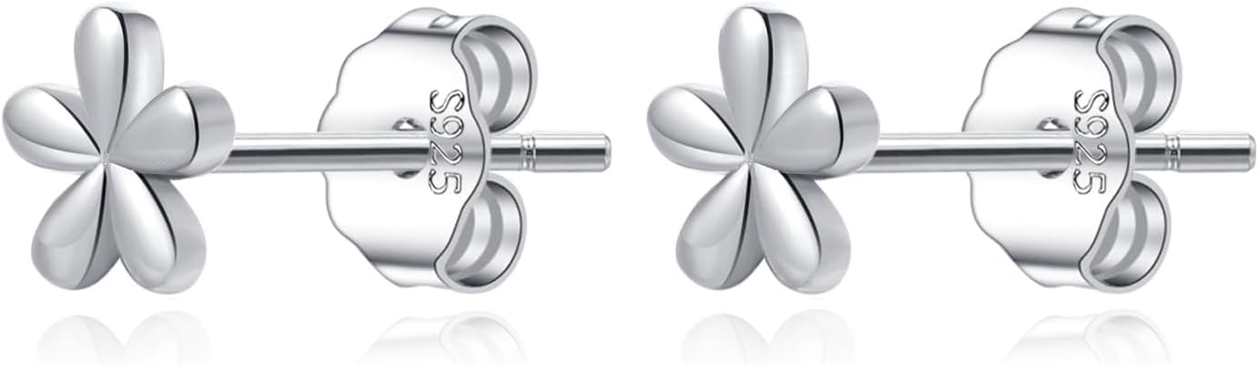 Reffeer Solid 925 Sterling Silver Daisy Stud Earrings Flower for Women Teen Girls Tiny Flower Stud Earrings Spring