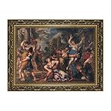 Vintage Framed Roman Mythology Scene Canvas Print Oil Paintings Reproduction World Classics Ancient Figures...