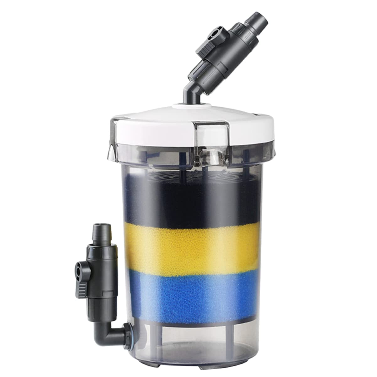 POPETPOP Filtro Frontal Transparente Reguladora y Material Filtrante para Acuario Serie EW Adecuado para Estanques y Cría de Peces Pequeños